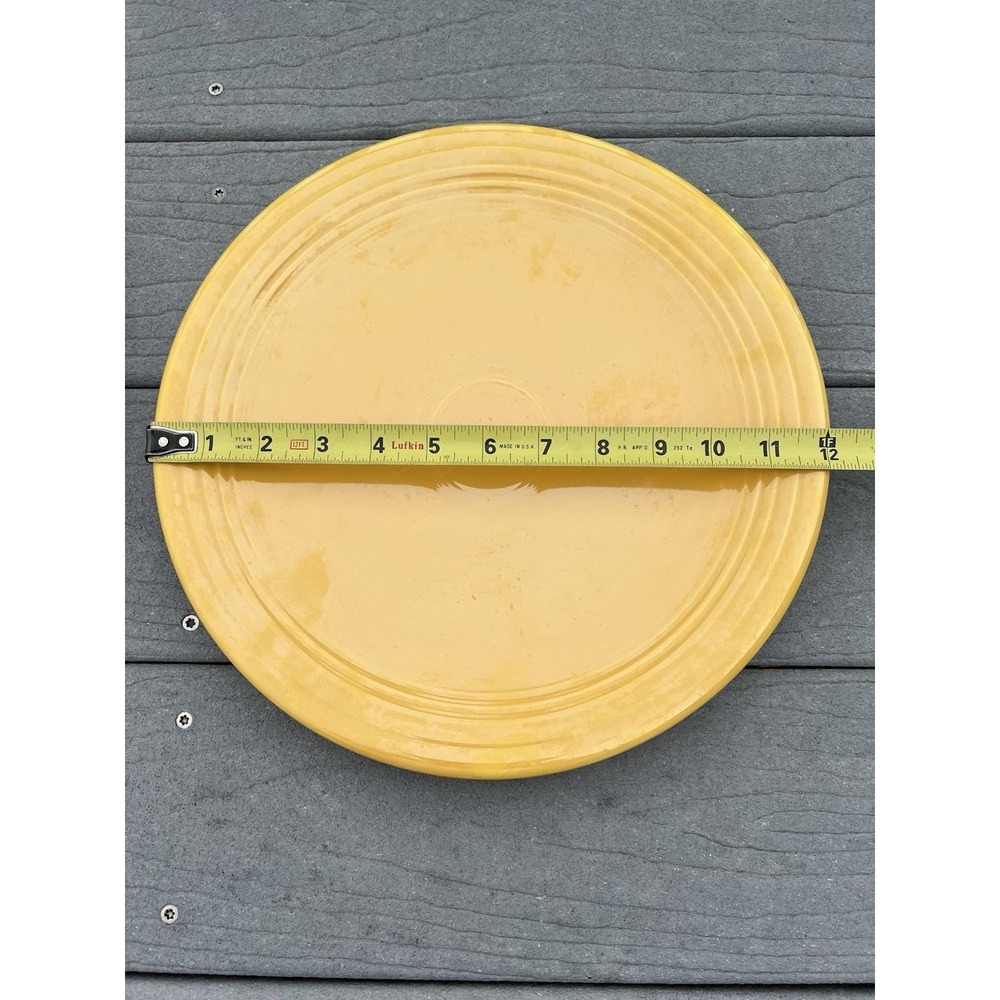 Vintage‎ Yellow Fiesta Fiestaware Chop (Serving) Plate 13" - Picture 6 of 9